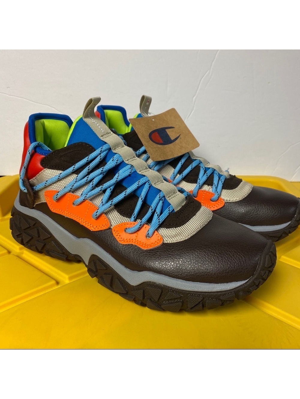 CHAMPION TANK MULTICOLORED BIG C SUEDE SNEAKER size 8 OR 13